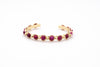 Bracciale ottone multi pietre Rubino