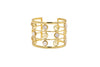 Bracciale ottone fascia riccioli e pietre Madreperla