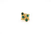 Anello ottone fascia quattro pietre Malachite