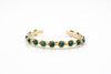 Bracciale ottone multi pietre Malachite