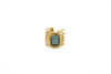 Anello in Ottone a fascia con pietra in Amazzonite