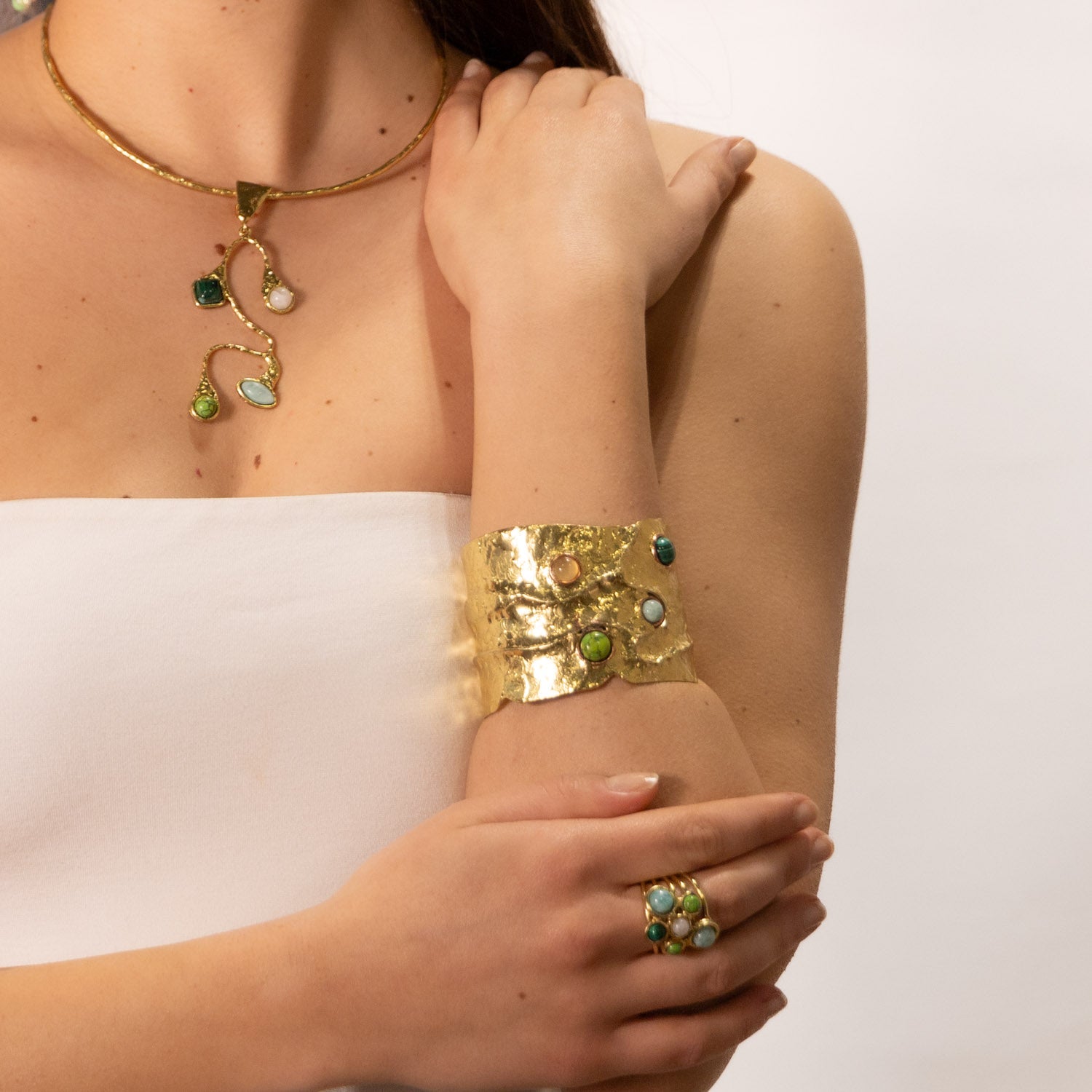 Bracciale fascia Multipietre