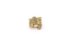 Anello ottone fascia quattro pietre tondino Prehnite