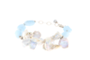 Bracciale in Arg.925, Acquamarina e Perle Keshi grigie