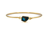 Bracciale in Ottone e Apatite Blu Mojave