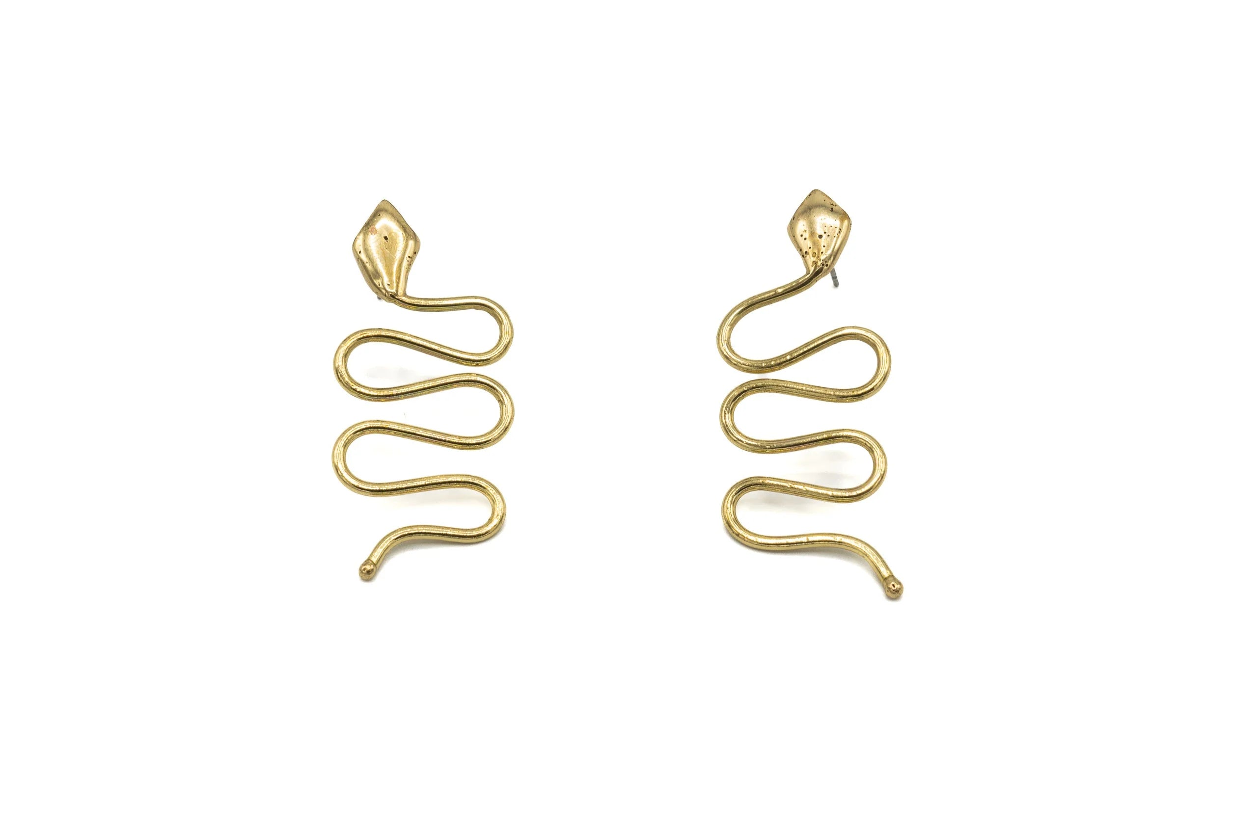 Orecchini serpente in Ottone