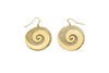 Orecchini tondi spirale in Ottone